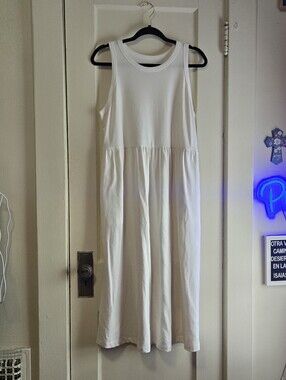 A New Day White Sleeveless Tank Dress
